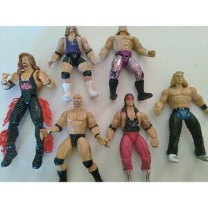 WWF Vintage Hasbro Titan Sports Vintage 90’s Wrestling Figures  - Lot of 6